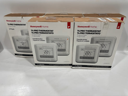 New Open 5PK HoneyWell T4 2 Pack Programmable Pro-Thermostat
