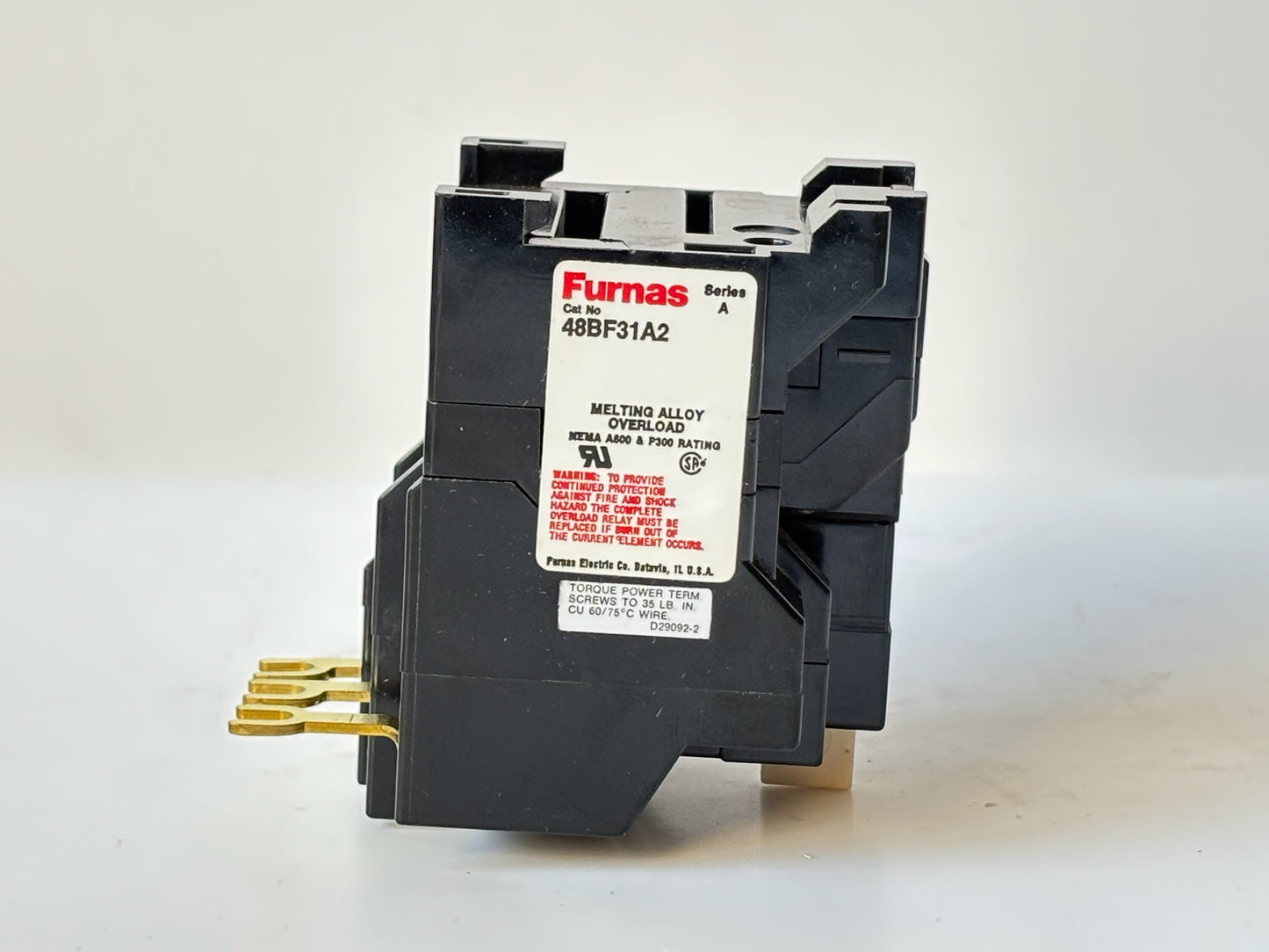 Furnas 48BF31A2 Definite Purpose Contactor 3-Pole 120V Coil 30A