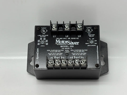 MotorSaver MS250-A 3-Phase Auto-Ranging Voltage Monitor Protector 190–480 VAC