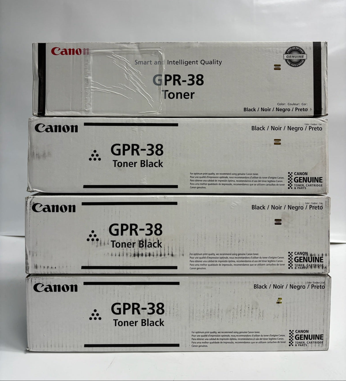 4 Genuine Canon iR ADV 6055,6065,6765 Black Toner GPR-38, GPR38 3766B003(AA)