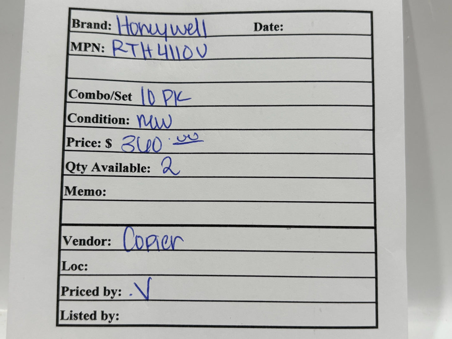 New Open 10PK HoneyWell T4 2 Pack Programmable Pro-Thermostat