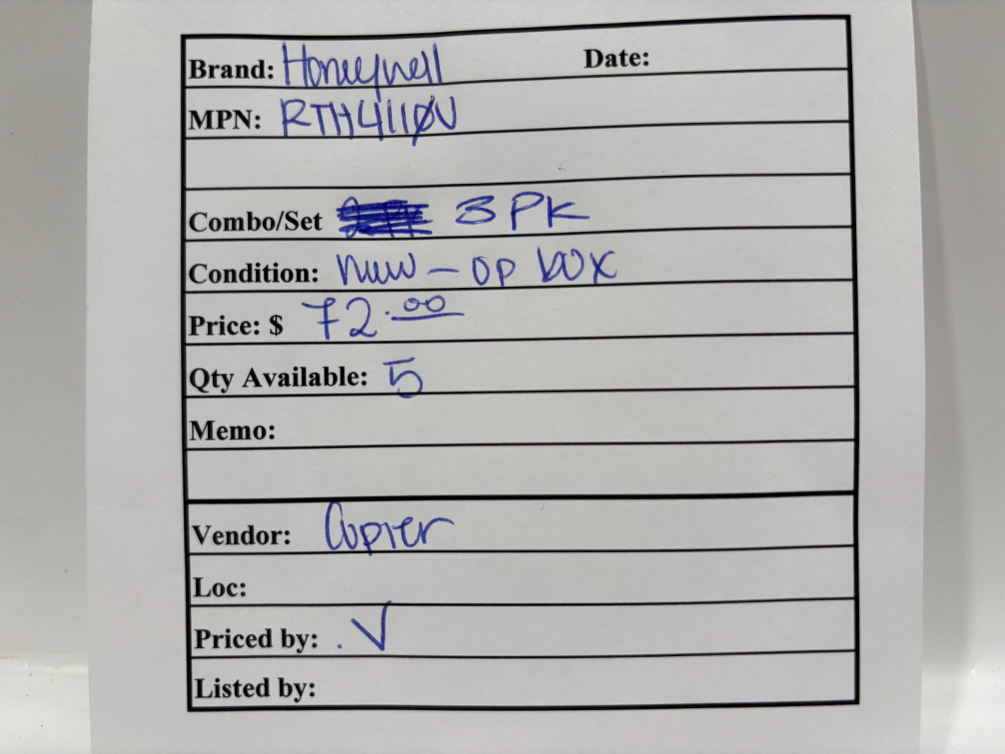 New Open 3PK HoneyWell T4 2 Pack Programmable Pro-Thermostat