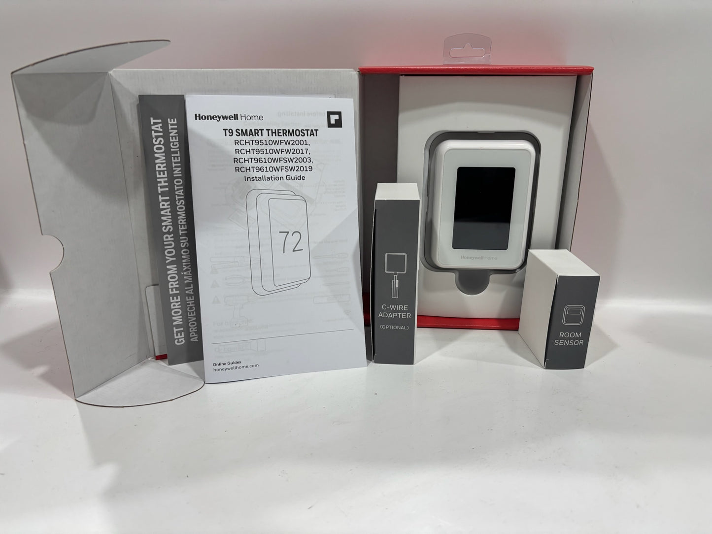 New Open HoneyWell T9 Smart Thermostat With Room Sensor
