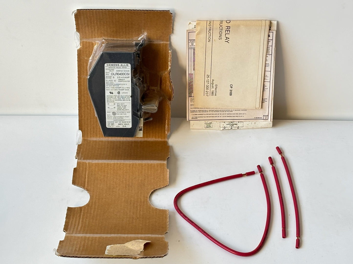Siemens OLR0400CSI 400A Overload Relay 3-Pole Class 10 Adjustable