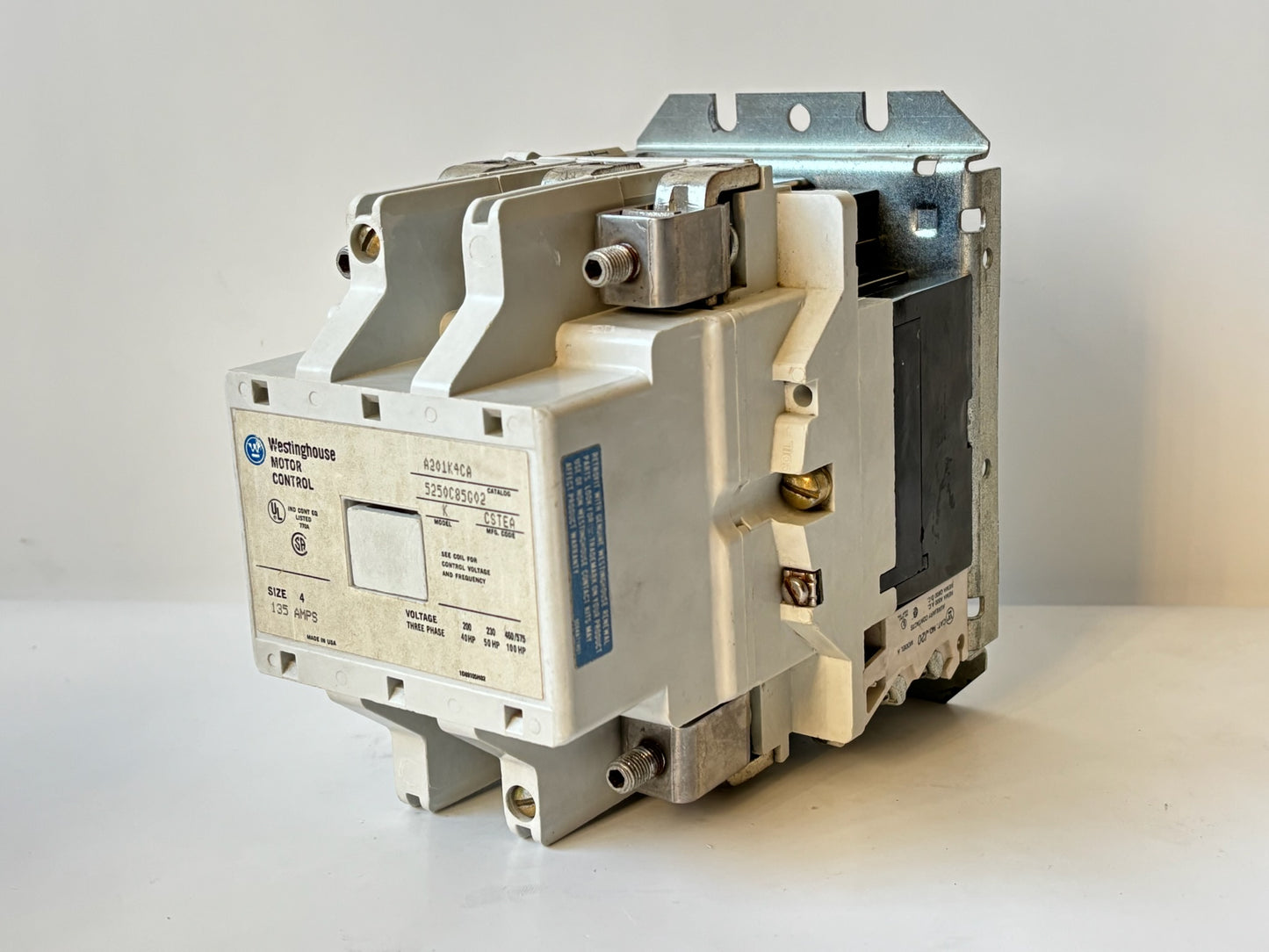 Westinghouse A201K4CA Lighting Contactor 4-Pole 120V Coil NEMA Size 1