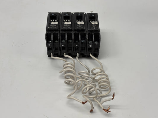 4 Pk Eaton BRN120GF 20 Amp Single-Pole Ground Fault Circuit Breaker 120 V