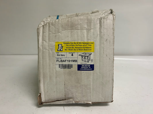 Arlington FLBAF101MB 1-Gang Adjustable Floor Box with Flip Lids