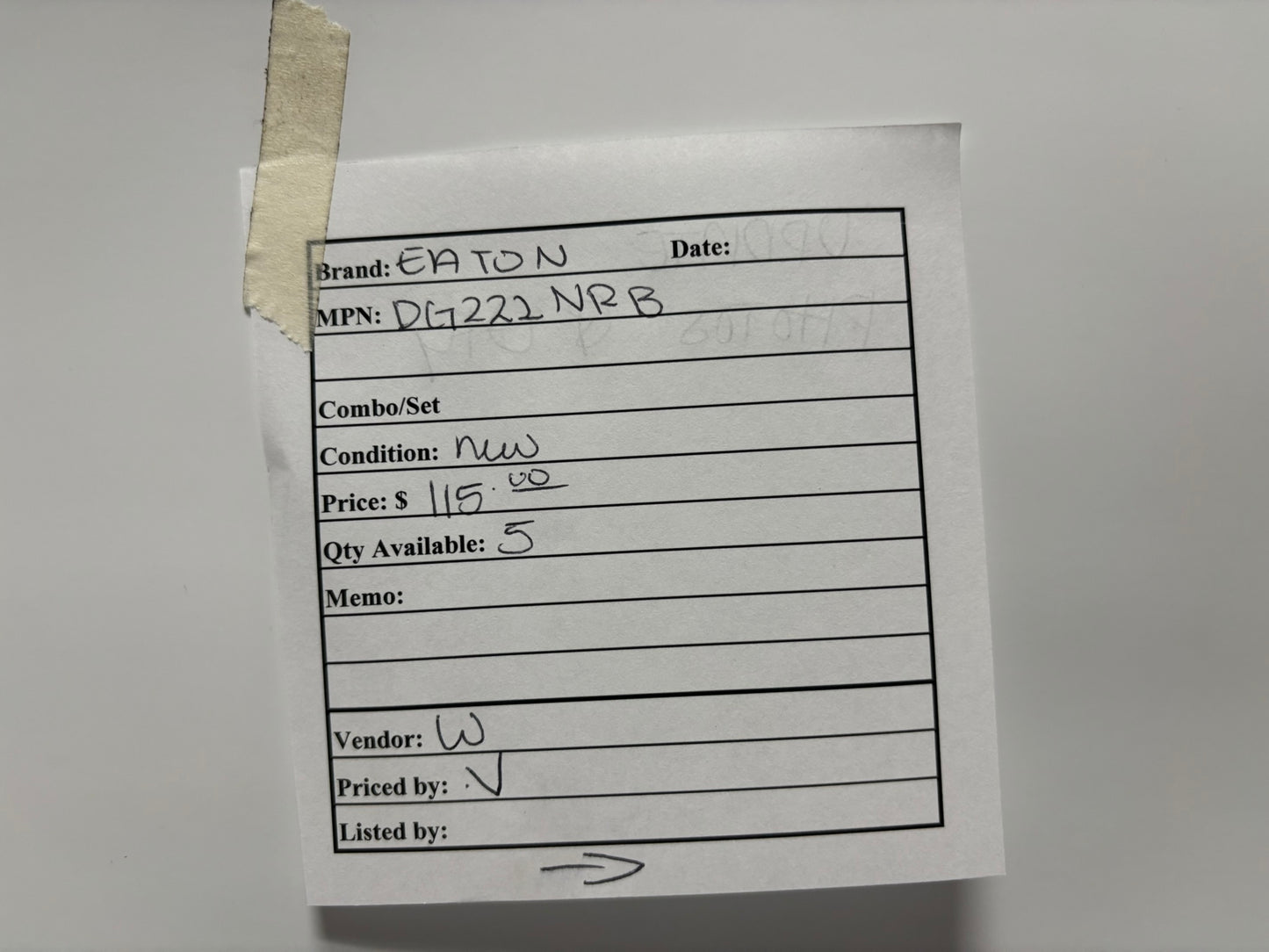 No Box Eaton DG222NRB Gerneral Duty Safety Switch 60A-240V