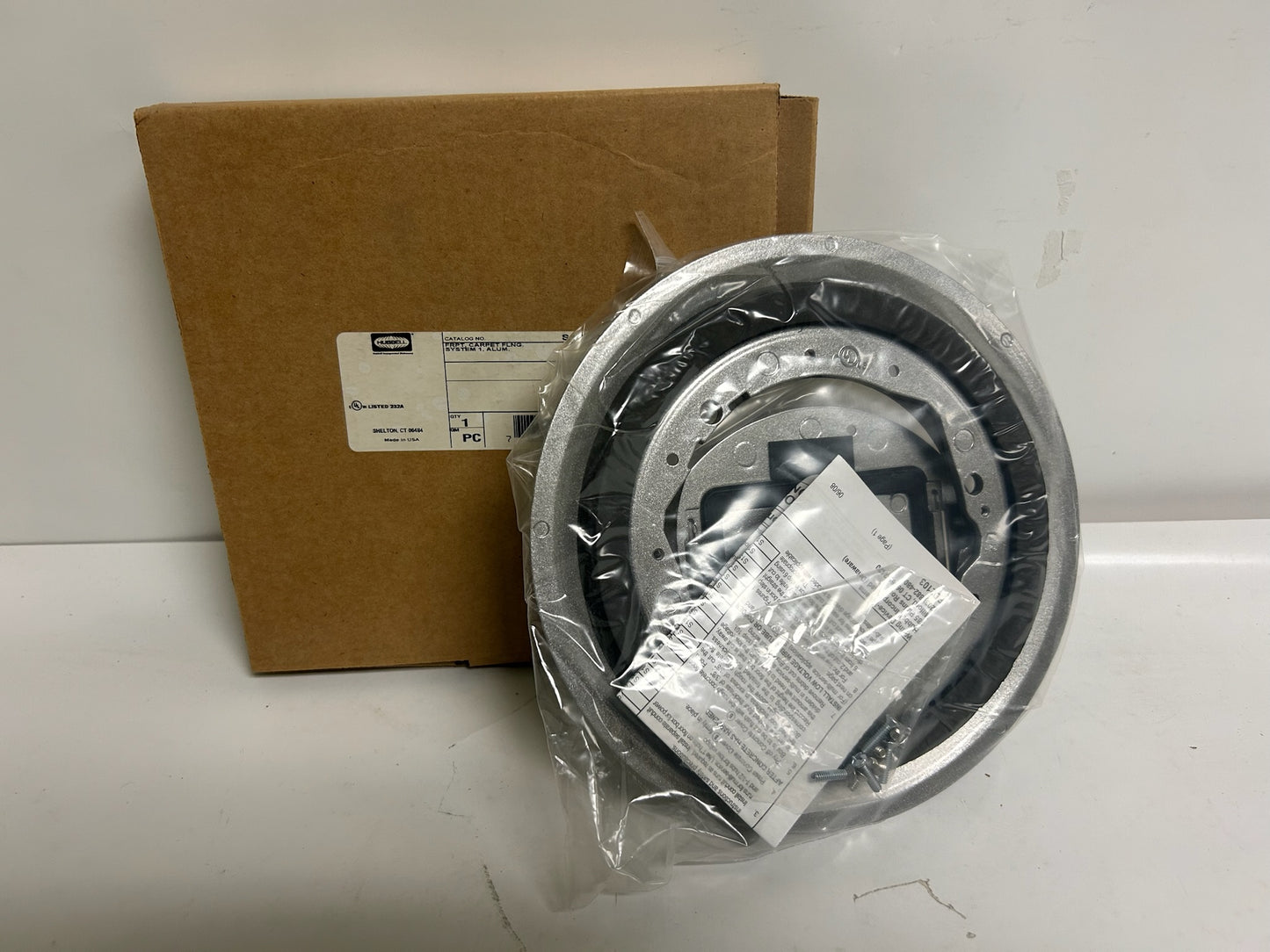 Hubbel S1CFCAL Wiring Device-Kellems System 1 Carpet Flange Floor Box Cover