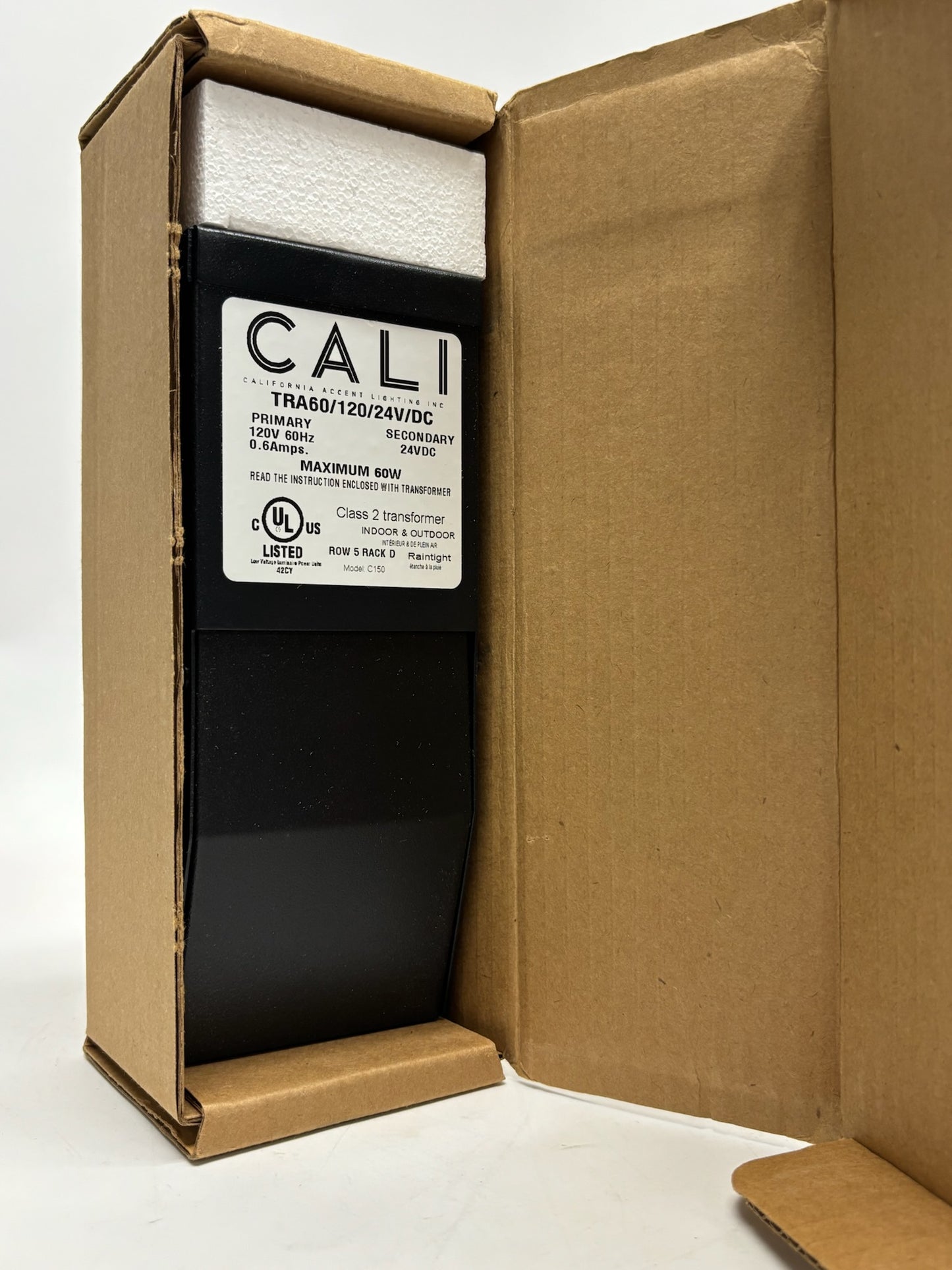 CALI TRA60/120/24V/DC Outdoor LED Lighting Transformer, 60W, 24V DC Output