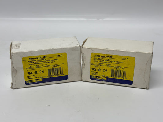 2Pk Square D 9050 JCK51V20 Plug-In Repeat Cycle Timing Relay 0.1-10s 10A