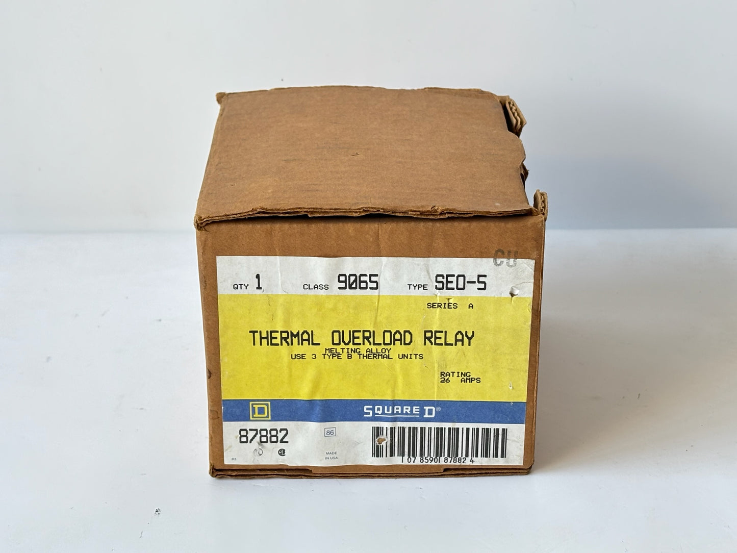 Square D 9065‑SEO‑5 Thermal Overload Relay 3‑Element Melting Alloy, Up to 26 A