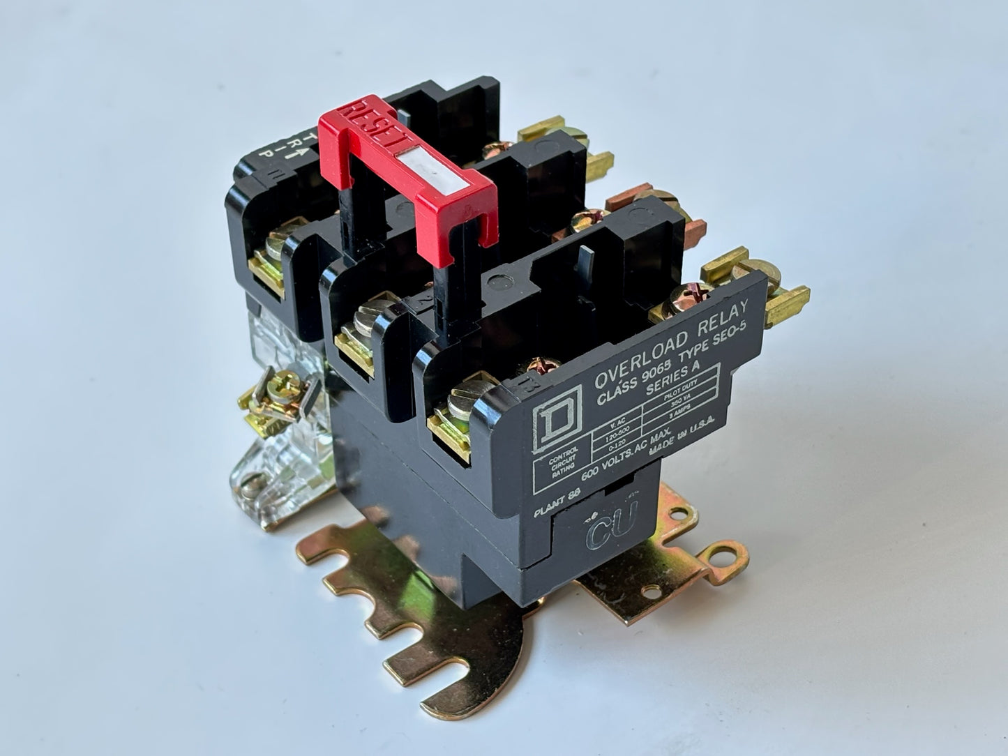Square D 9065‑SEO‑5 Thermal Overload Relay 3‑Element Melting Alloy, Up to 26 A