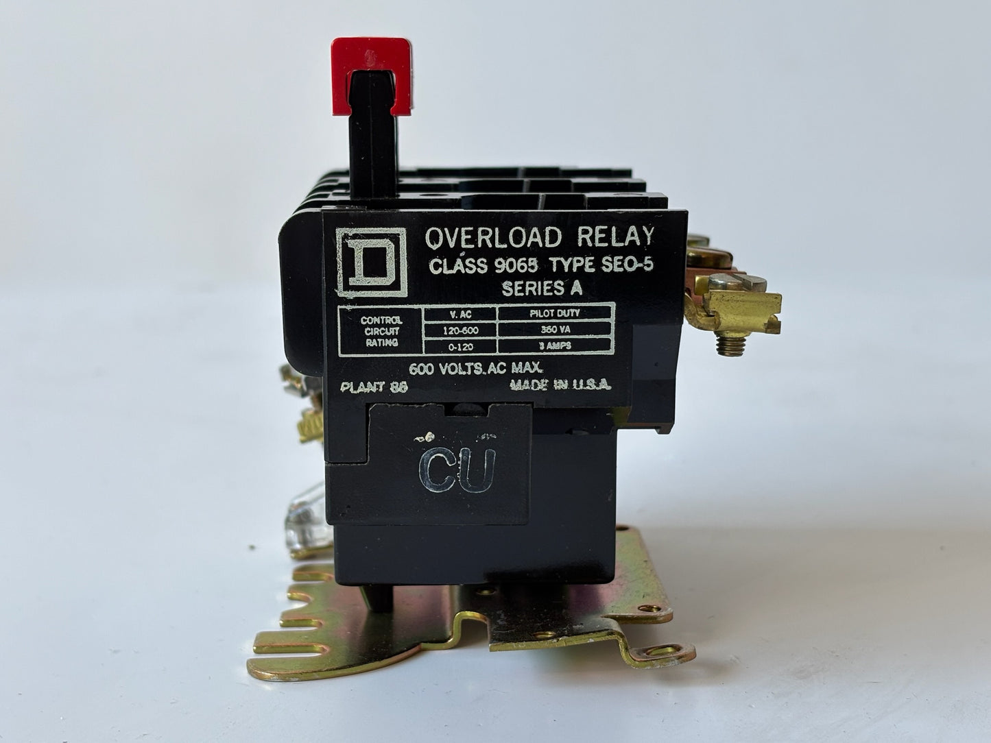 Square D 9065‑SEO‑5 Thermal Overload Relay 3‑Element Melting Alloy, Up to 26 A