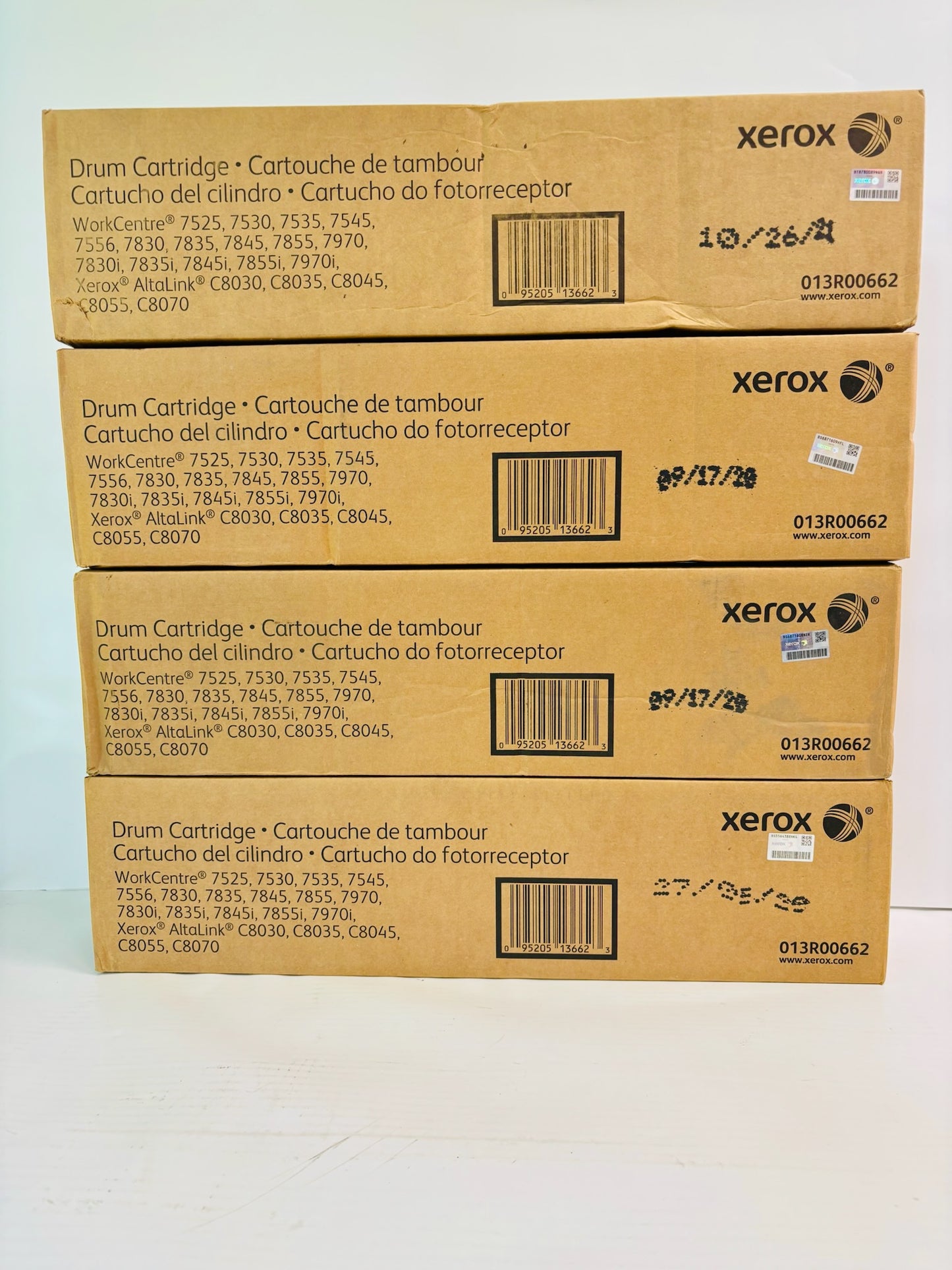 4 Genuine Xerox 7545,7830,7855i Drum Cartridge 013R00662