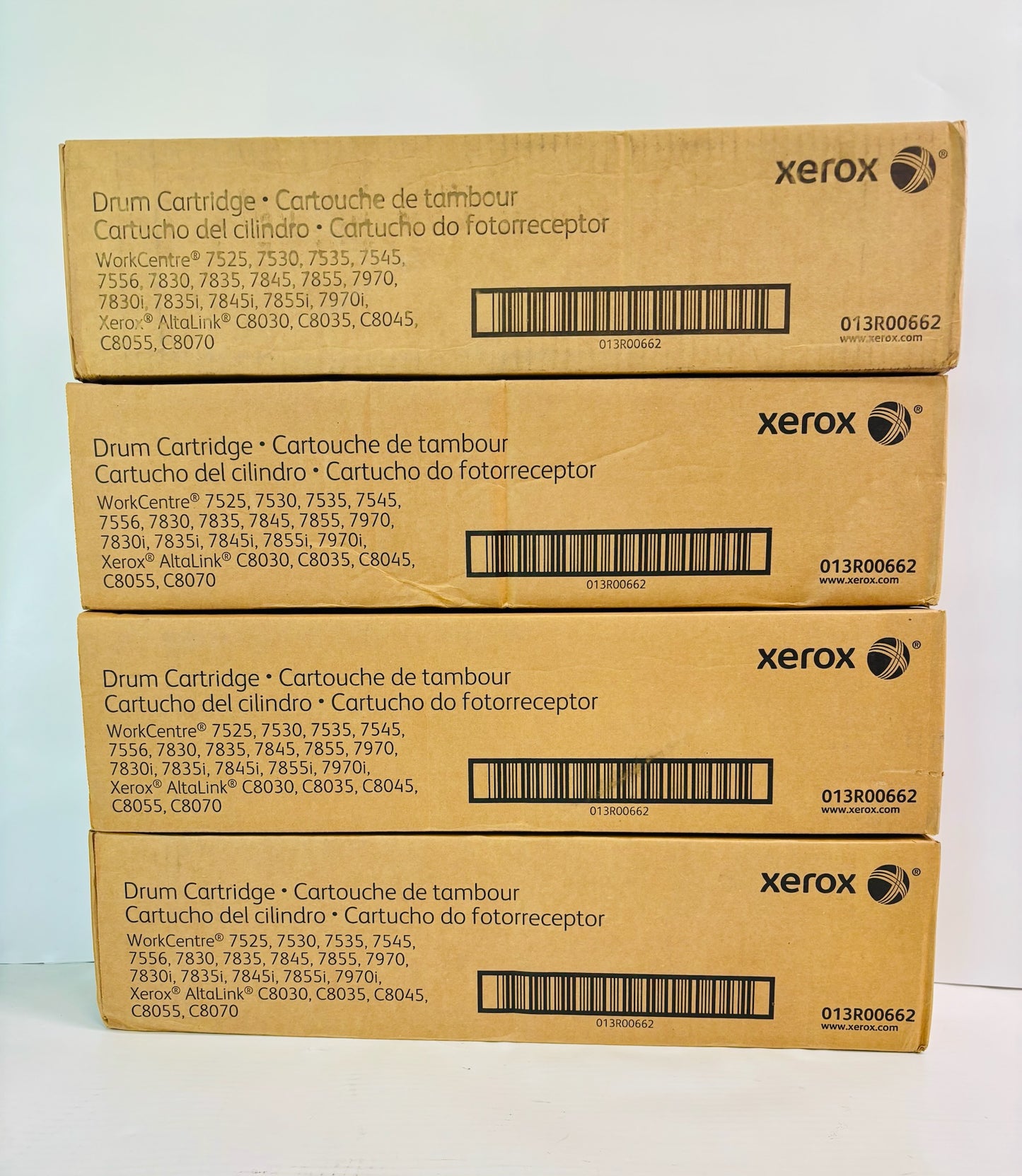 4 Genuine Xerox 7545,7830,7855i Drum Cartridge 013R00662