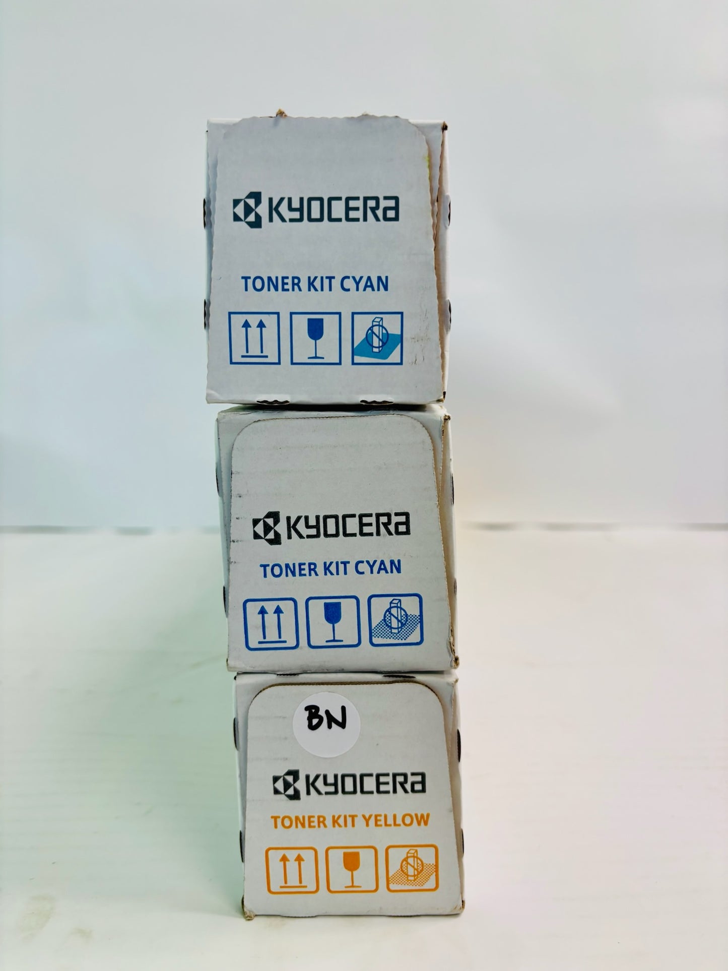 3 Genuine Kyocera TASKalfa 5052ci, 5053ci Cyan & Yellow Toner  TK-8517 CCY