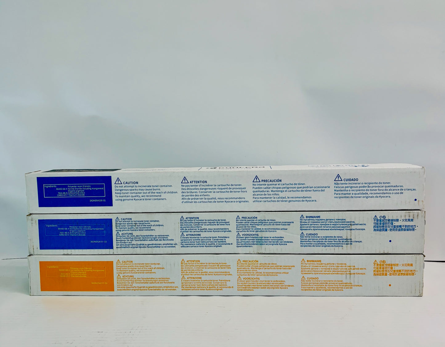 3 Genuine Kyocera TASKalfa 5052ci, 5053ci Cyan & Yellow Toner  TK-8517 CCY