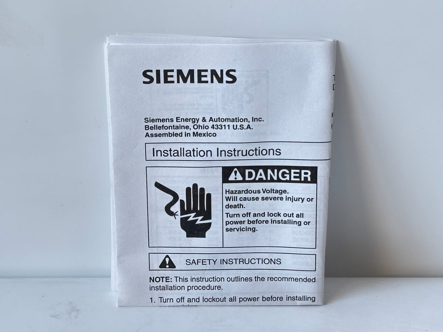 Siemens FCRK203 R‑Class Fuse Kit for MCS Switch, 250 V / 30 A