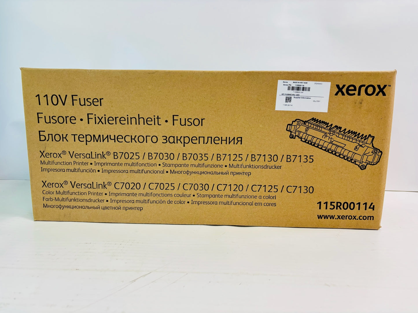 Genuine Xerox VersaLink B7025,B7030,B7035,B7125 Fuser Unit 115R00114