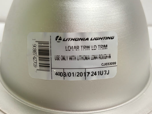 2 PK Lithonia LO4AR TRW LD 4" Round LED Reflector Trim – White/Clear