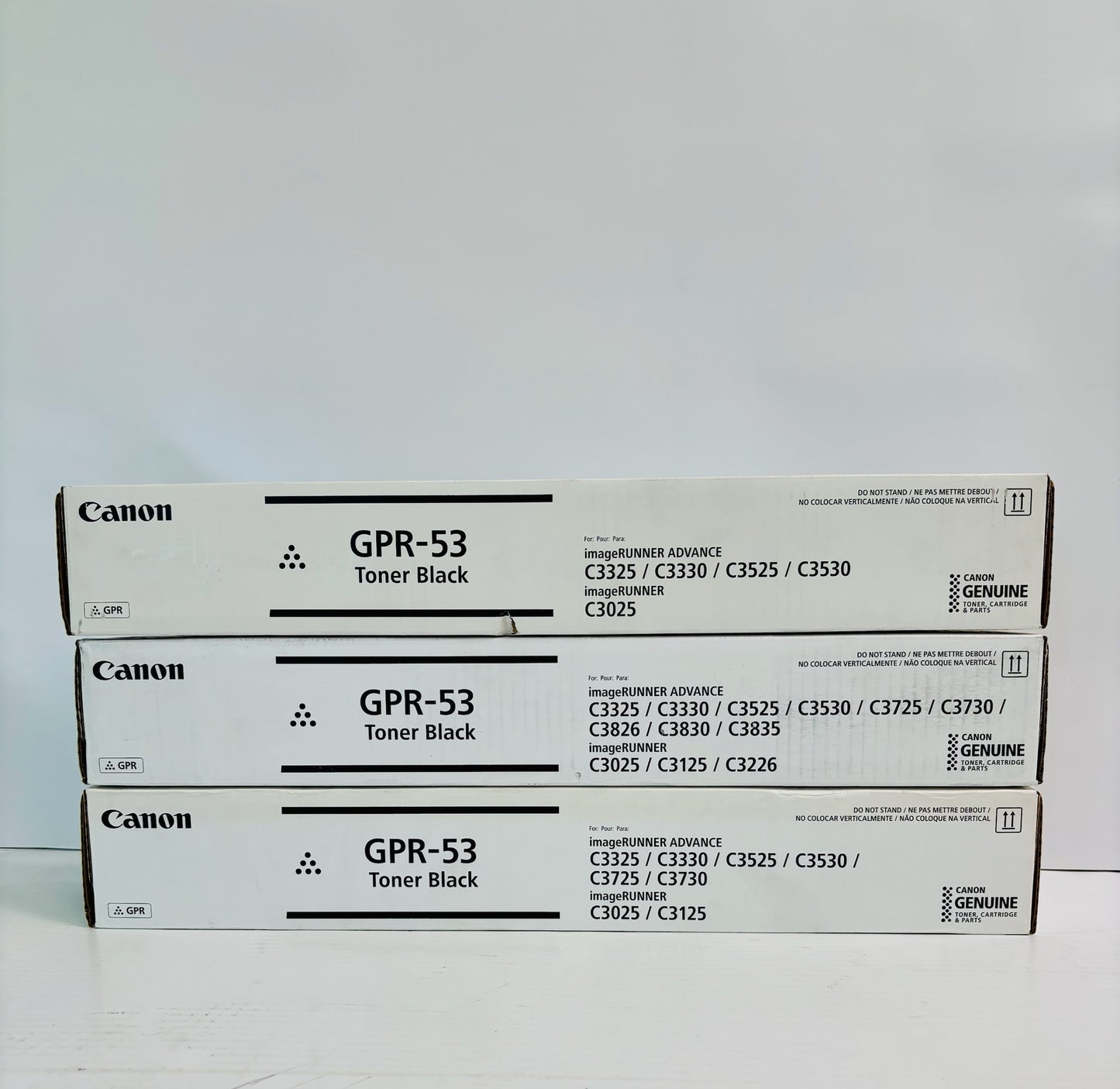 3 Genuine Canon iR Advance C3325,C3330 Black Toner GPR-58, GPR58