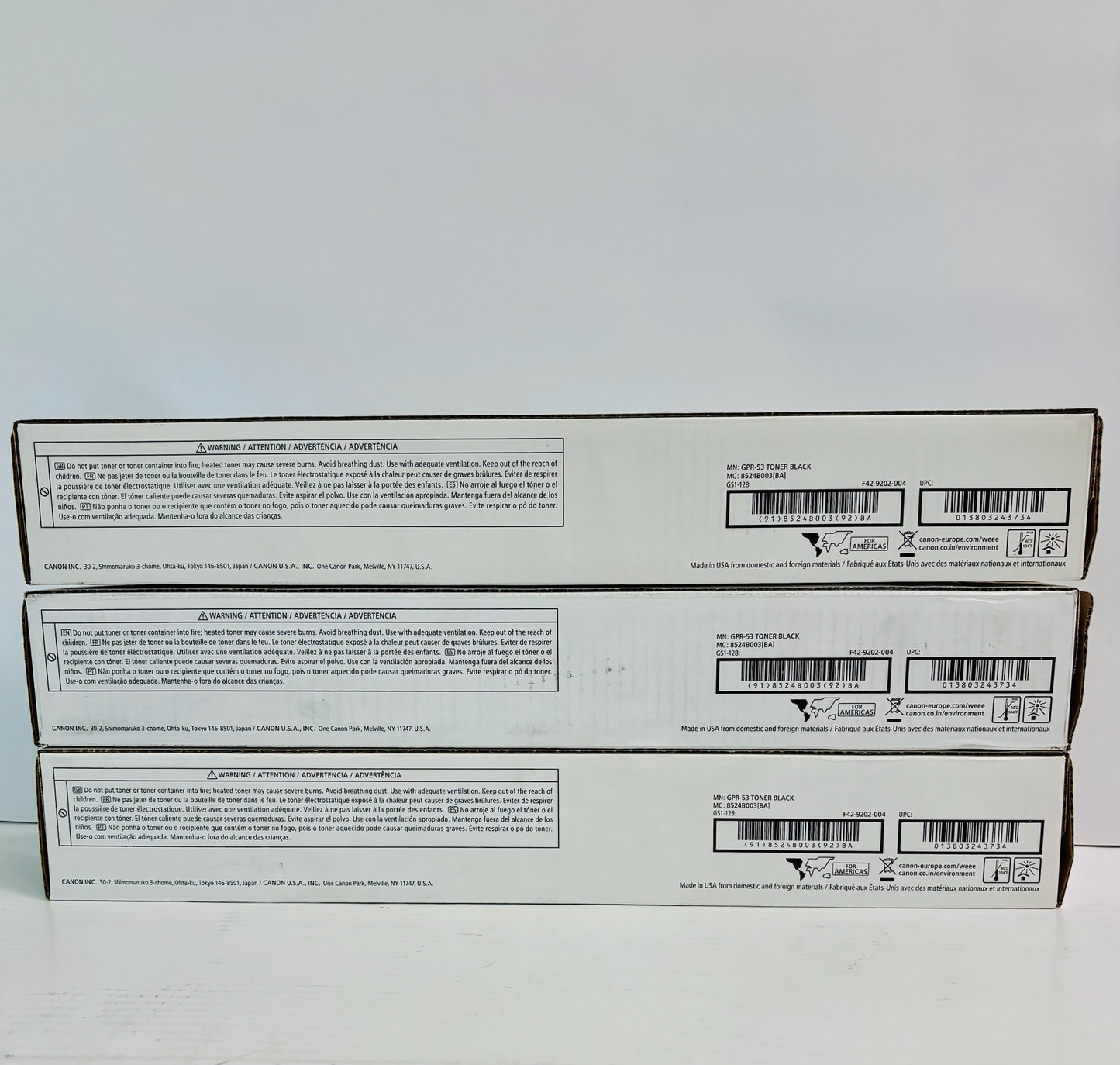 3 Genuine Canon iR Advance C3325,C3330 Black Toner GPR-58, GPR58