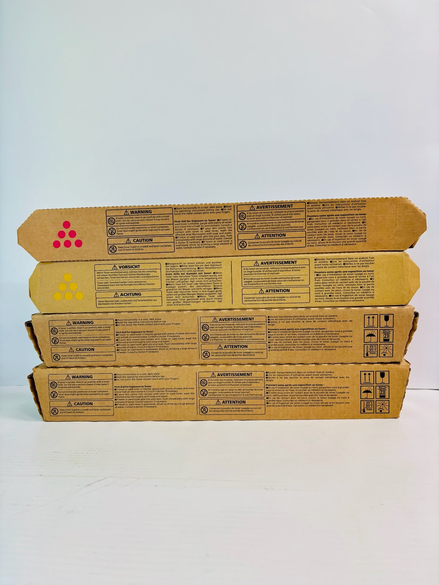 4 Genuine Ricoh MP C3003, C3004 MYKK Toner 841813, 841815, 60-0250