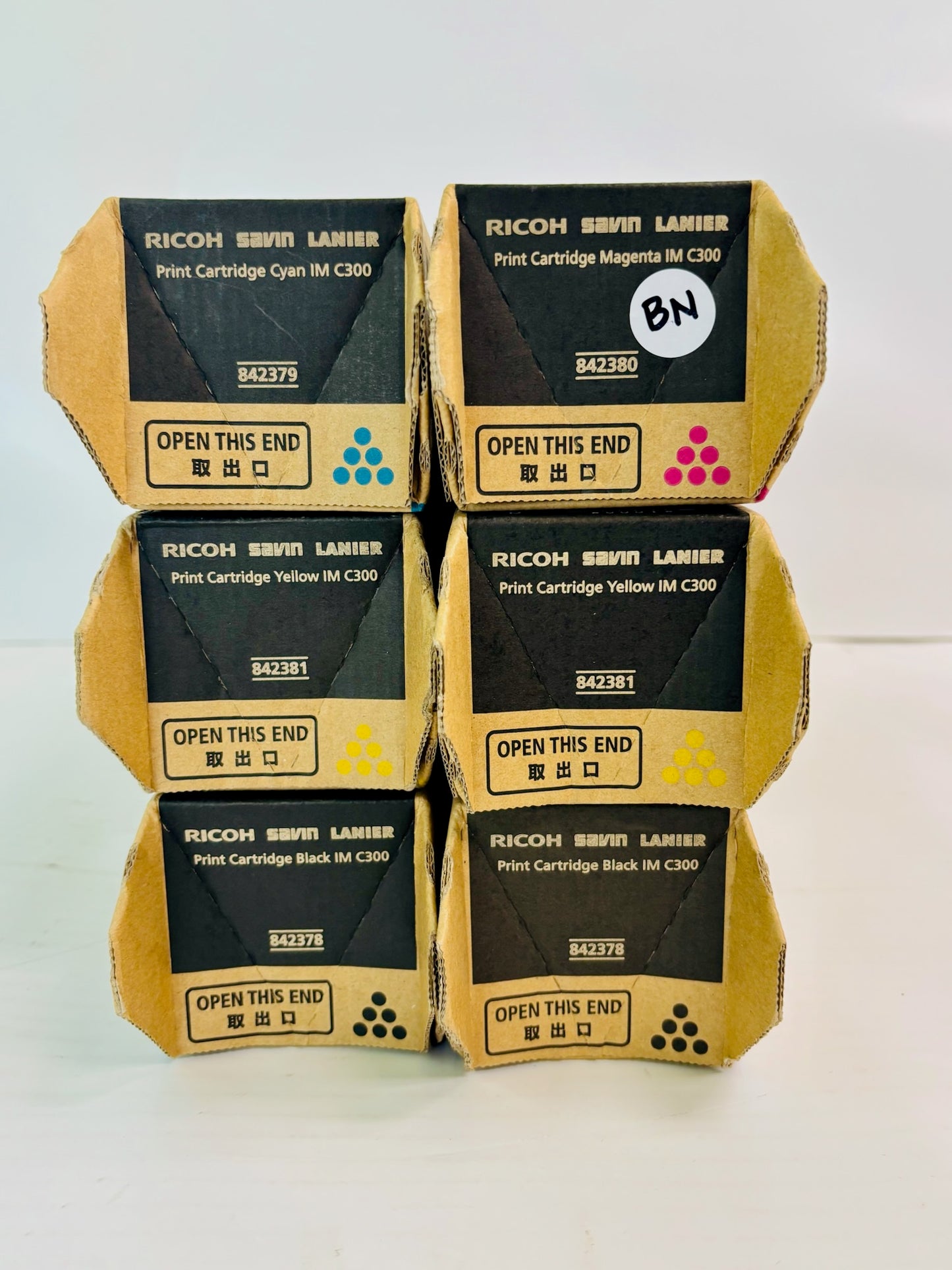 6 Genuine Ricoh IM C300F,C400F CMYYKK Toner 842378,842379,842380,842381