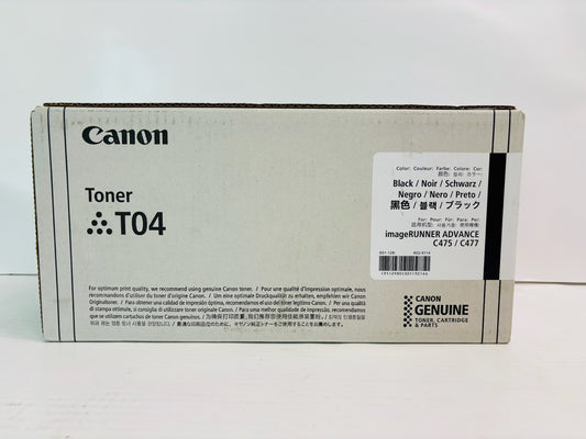 Genuine Canon iR Advance C475iF III, C475iFZ III Black Toner T04, 2980C001[AA]
