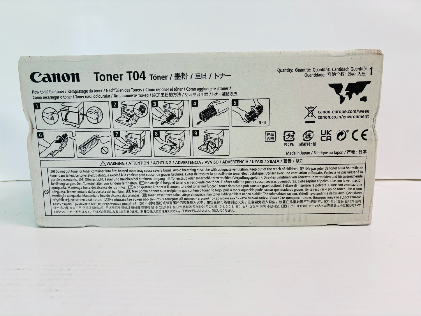 Genuine Canon iR Advance C475iF III, C475iFZ III Black Toner T04, 2980C001[AA]