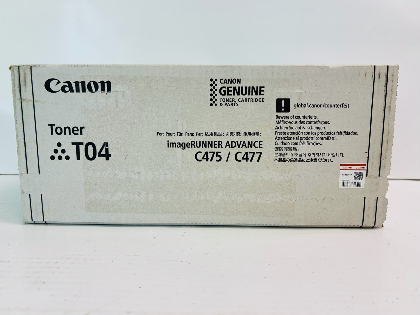 Genuine Canon iR Advance C475iF III, C475iFZ III Black Toner T04, 2980C001[AA]