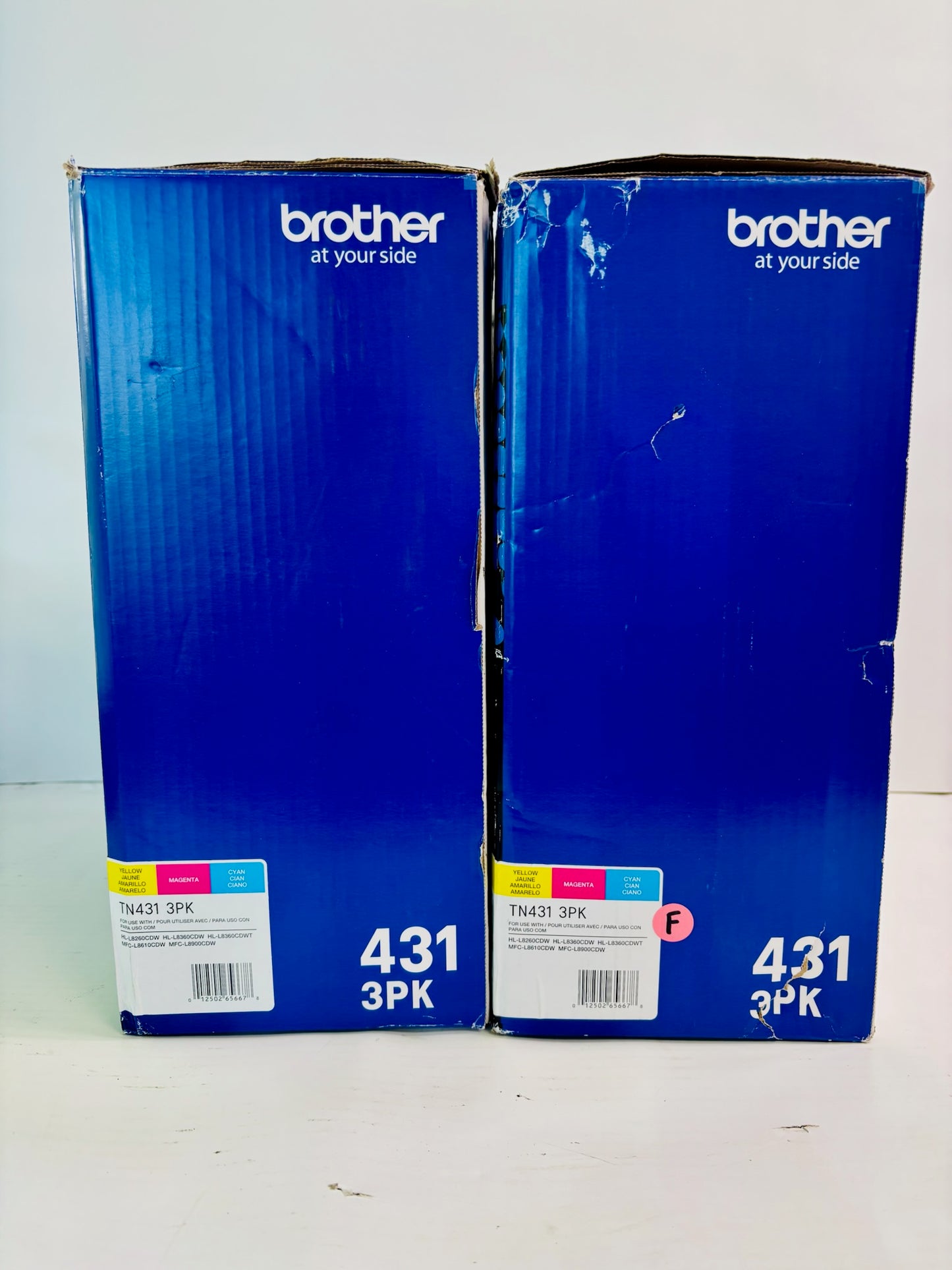 2 Open Genuine Brother HL-L8260CDW, HL-L8360CDW CMY Toner TN431 (6 Bottles)