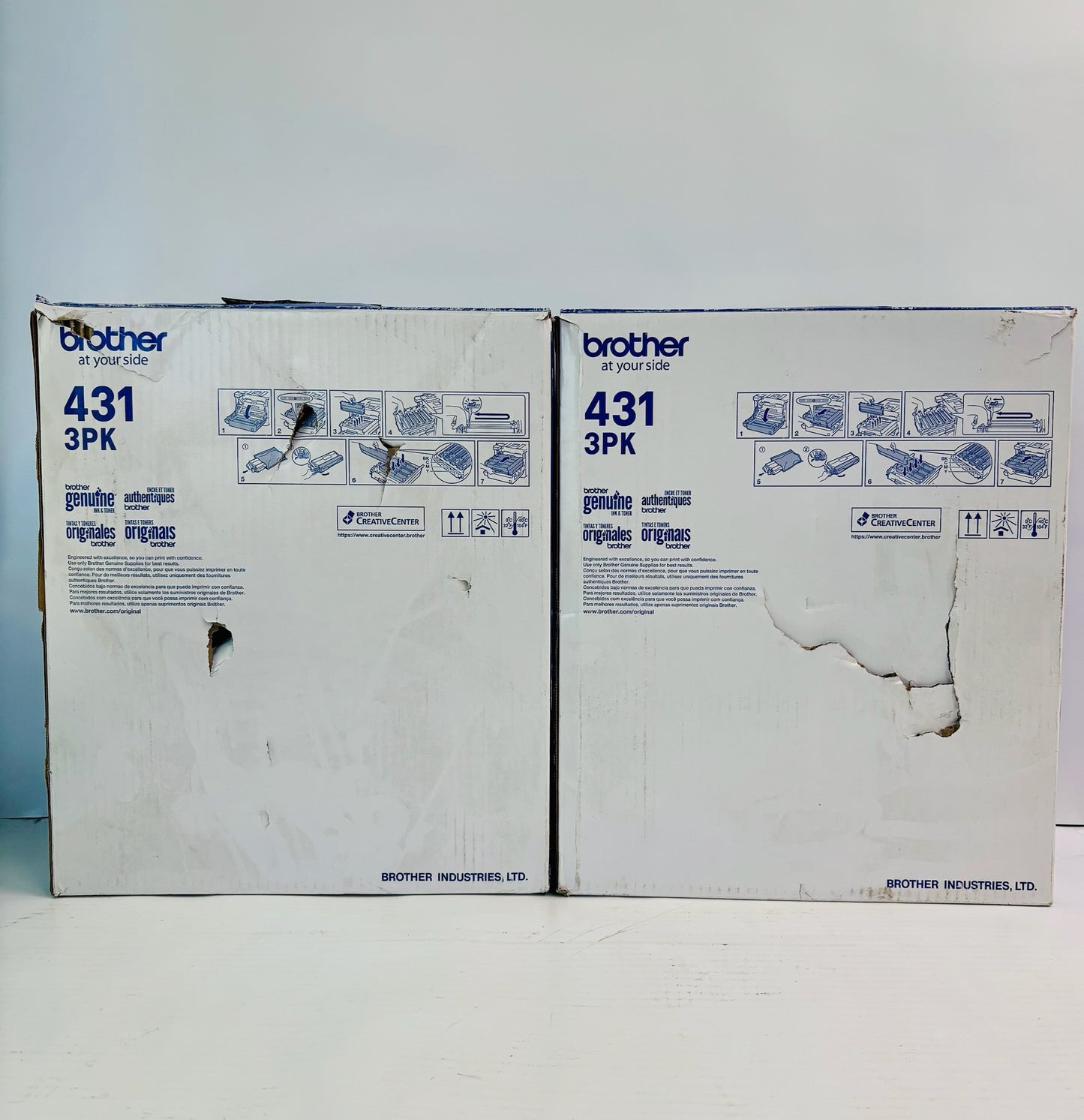 2 Open Genuine Brother HL-L8260CDW, HL-L8360CDW CMY Toner TN431 (6 Bottles)