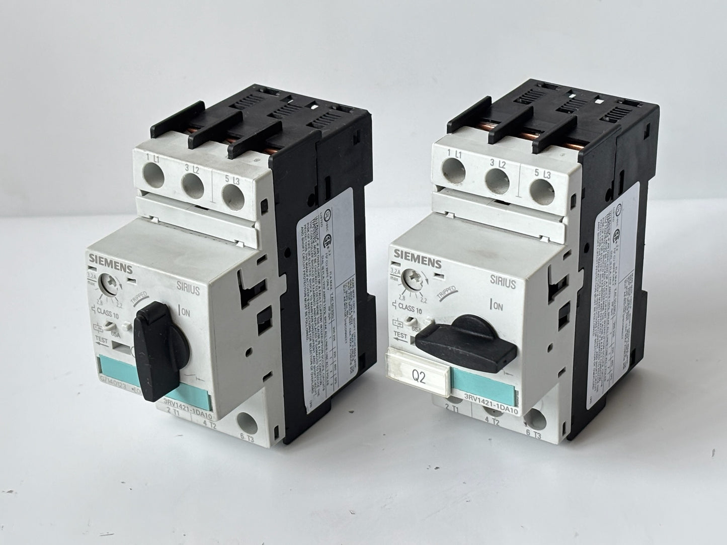 2 PK Siemens 3RV1421-1DA10 SIRIUS Motor Protection Breaker 2.2–3.2A