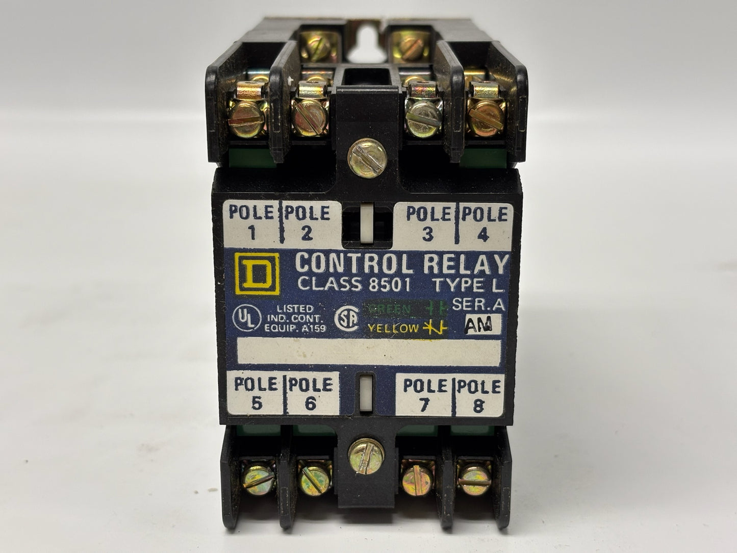 Square D 8501/LO-60 AC Magnetic Relay for Industrial Control Circuits