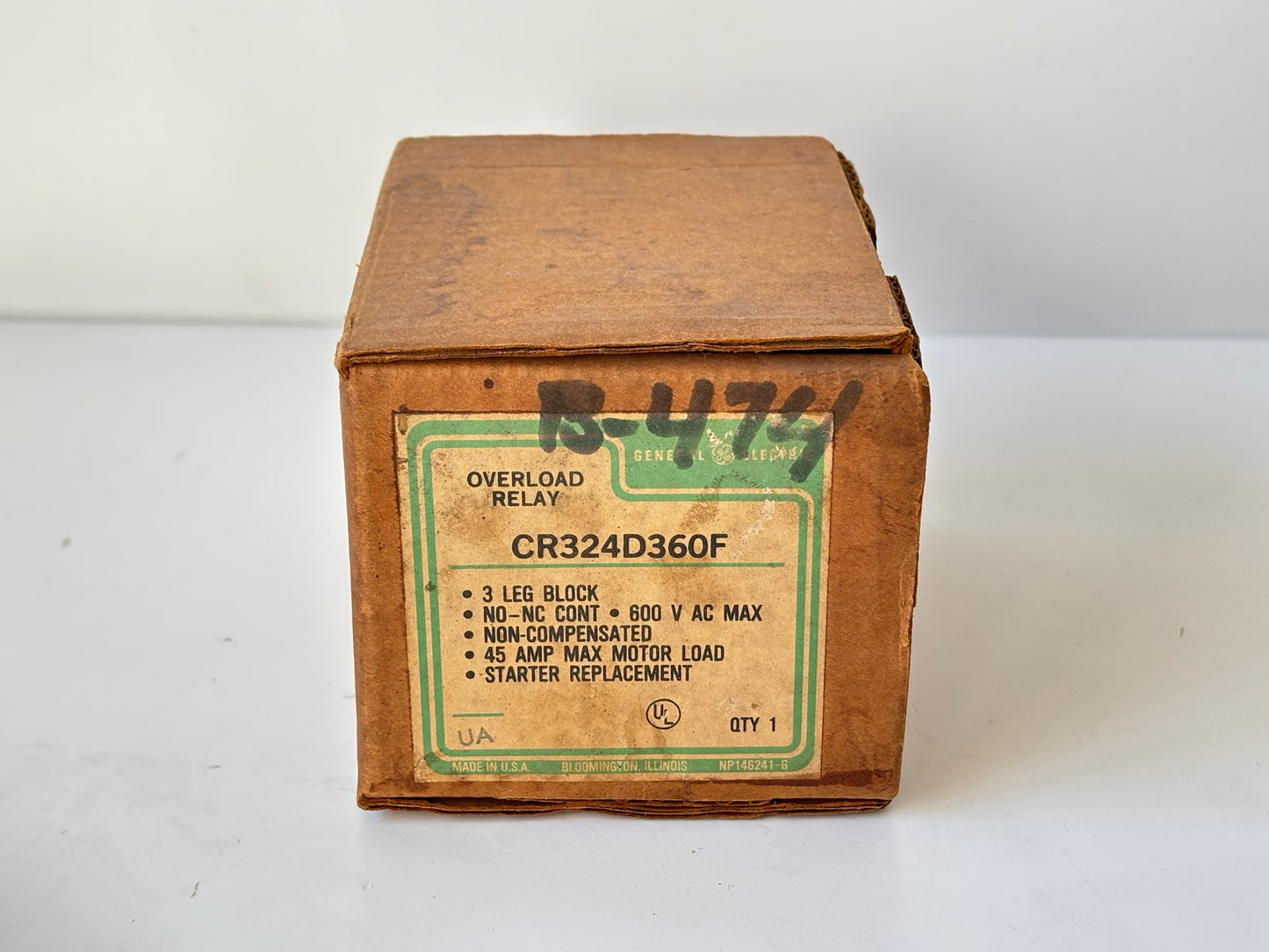 General Electric CR324D360F Solid-State Overload Relay, 3-Pole, 45A