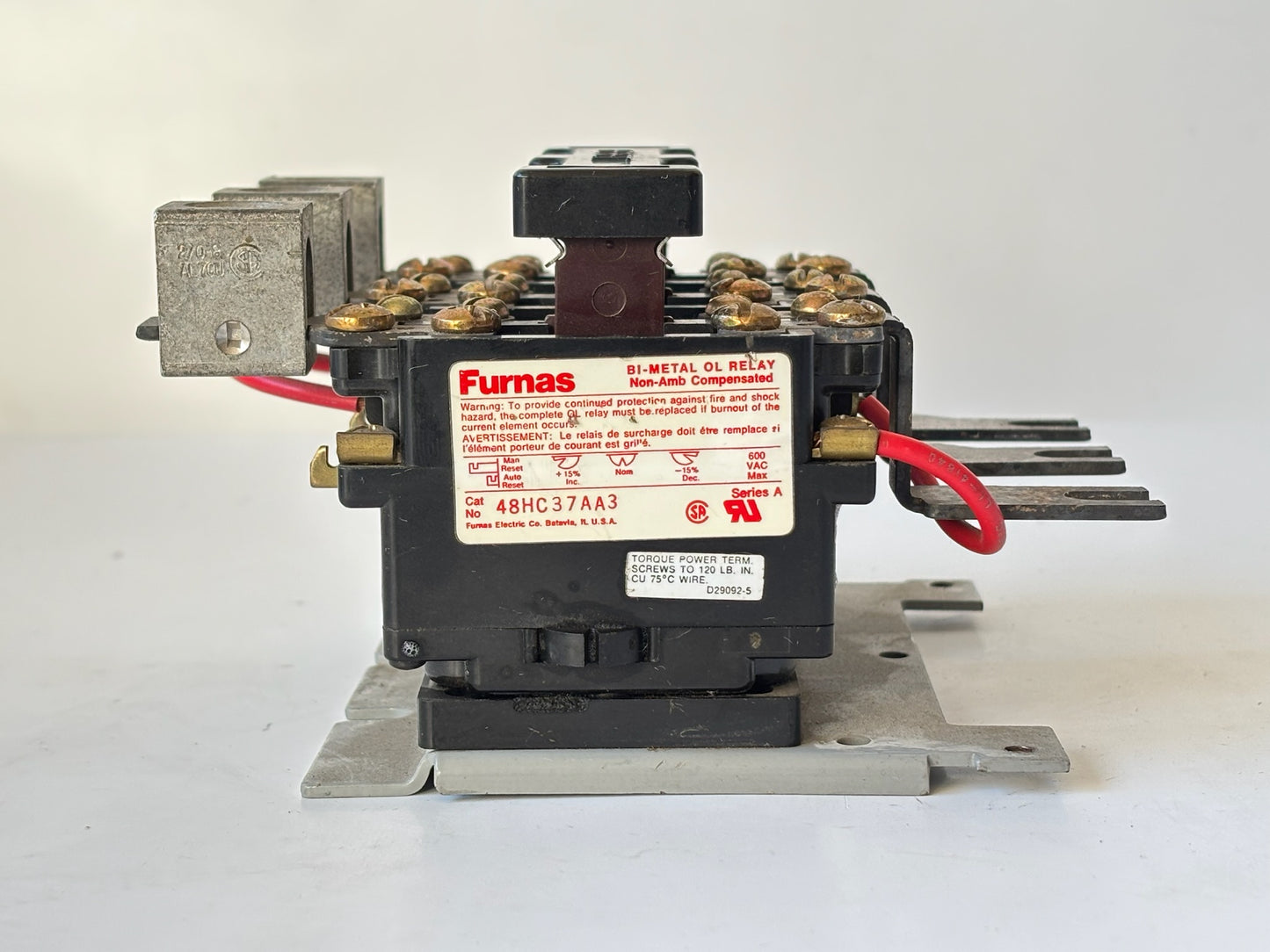 Furnas 48HC37AA3 Bi-Metal Thermal Overload Relay Size 3, 100 A Max