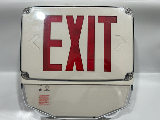 Commercial Safety Exit Sign LED Emergency Light Wet Combo (CWLEZXTEU1RWSDTTP)