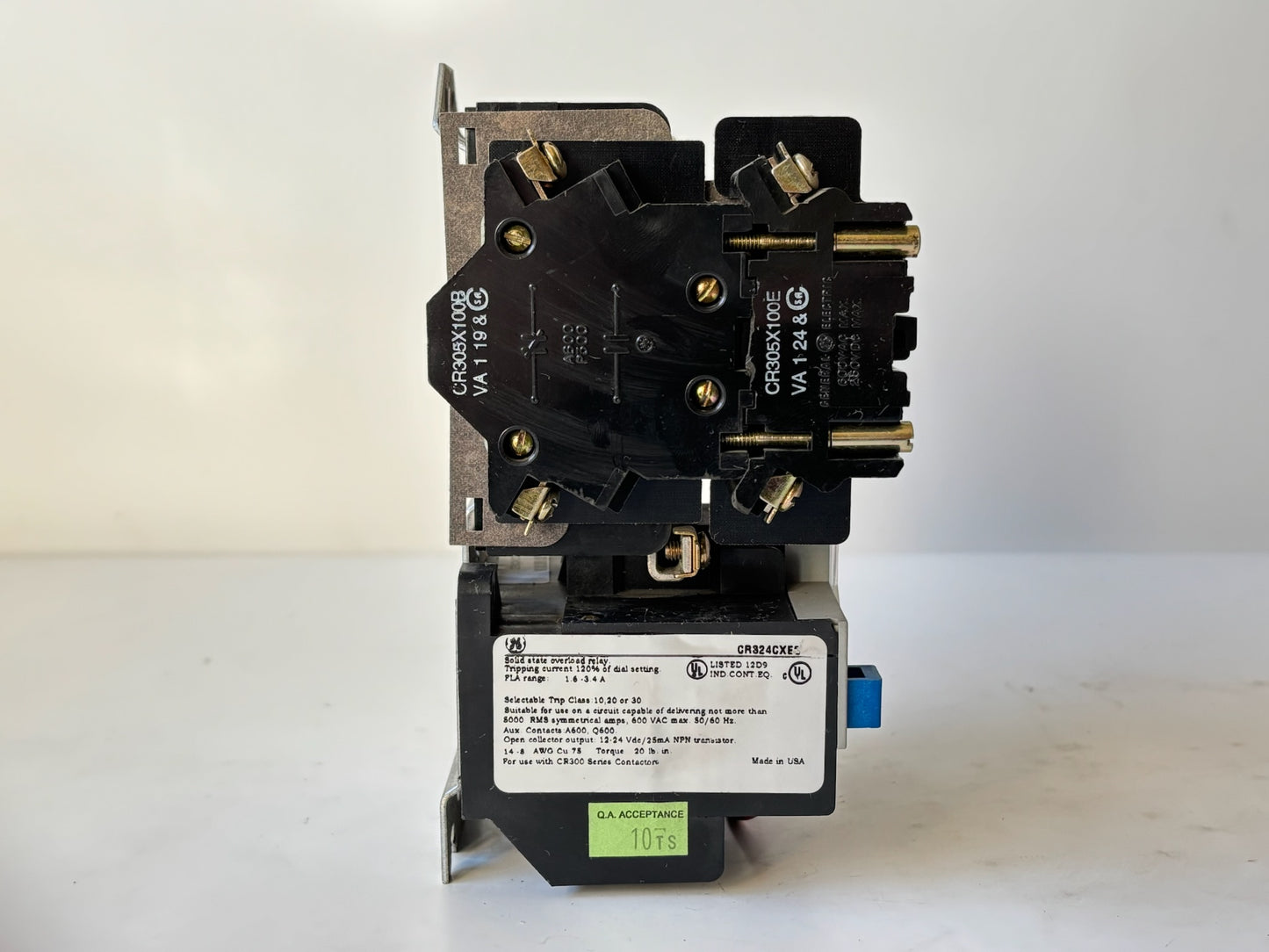 General Electric CR306CX#0**BAT Size 1 FVNR Motor Starter 27 A 600 V