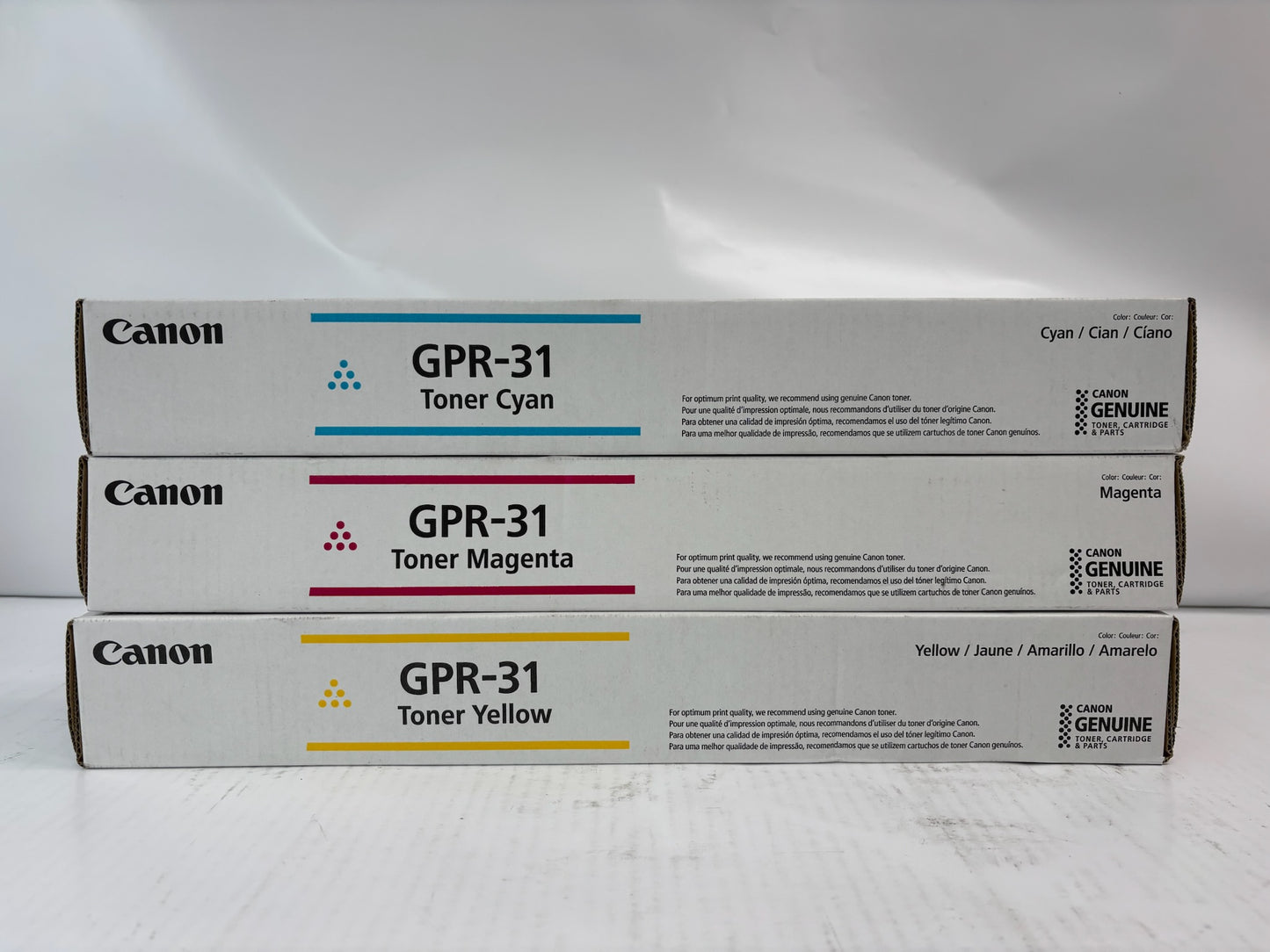 3 New Genuine Canon iR ADV C5030,C5035,C5235,C5240 GPR31, GPR-31 CMY Toners