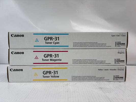 3 New Genuine Canon iR ADV C5030,C5035,C5235,C5240 GPR31, GPR-31 CMY Toners