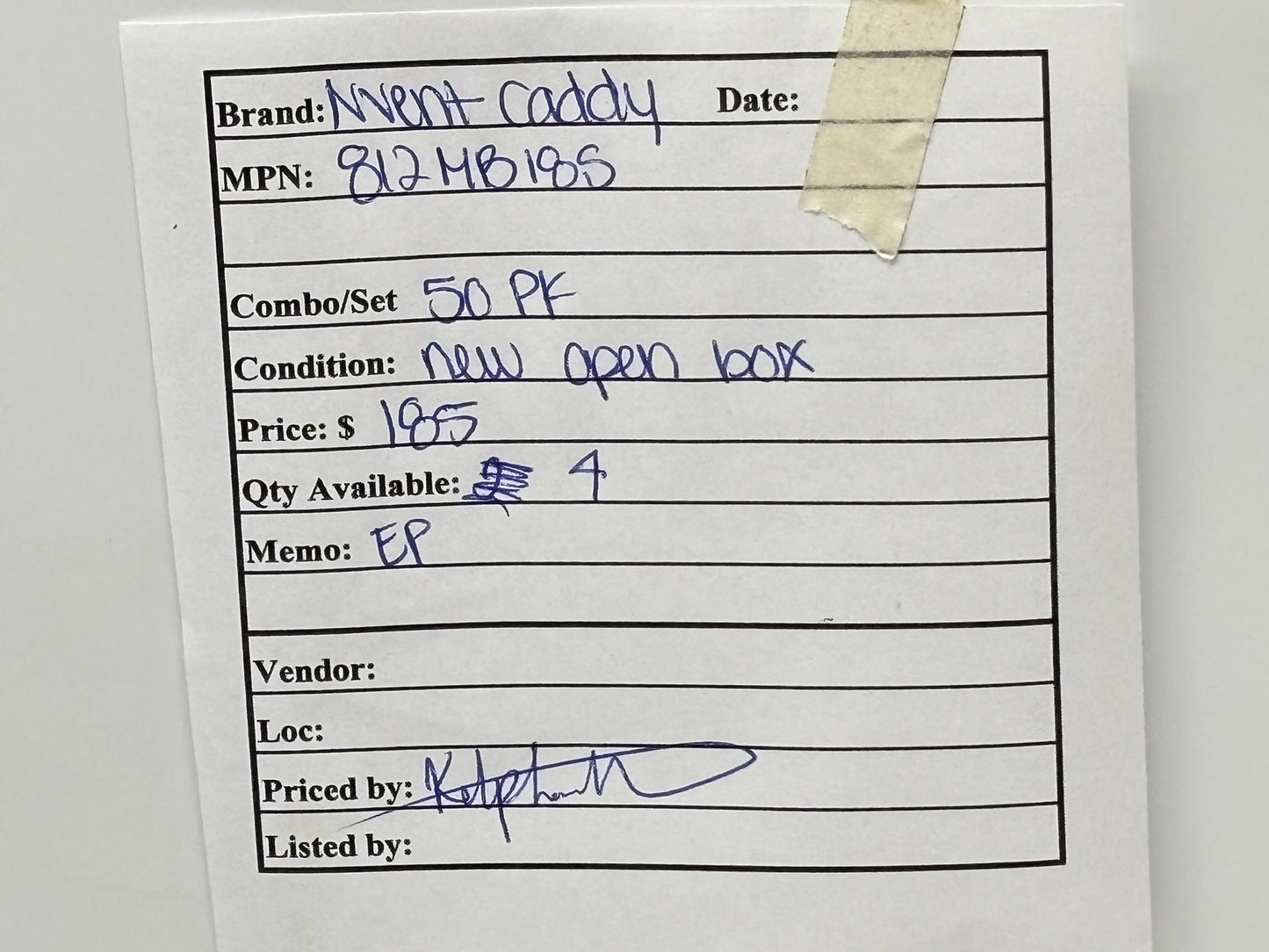 50PK nVent CADDY 812MB18S Combination Box and Conduit Hanger