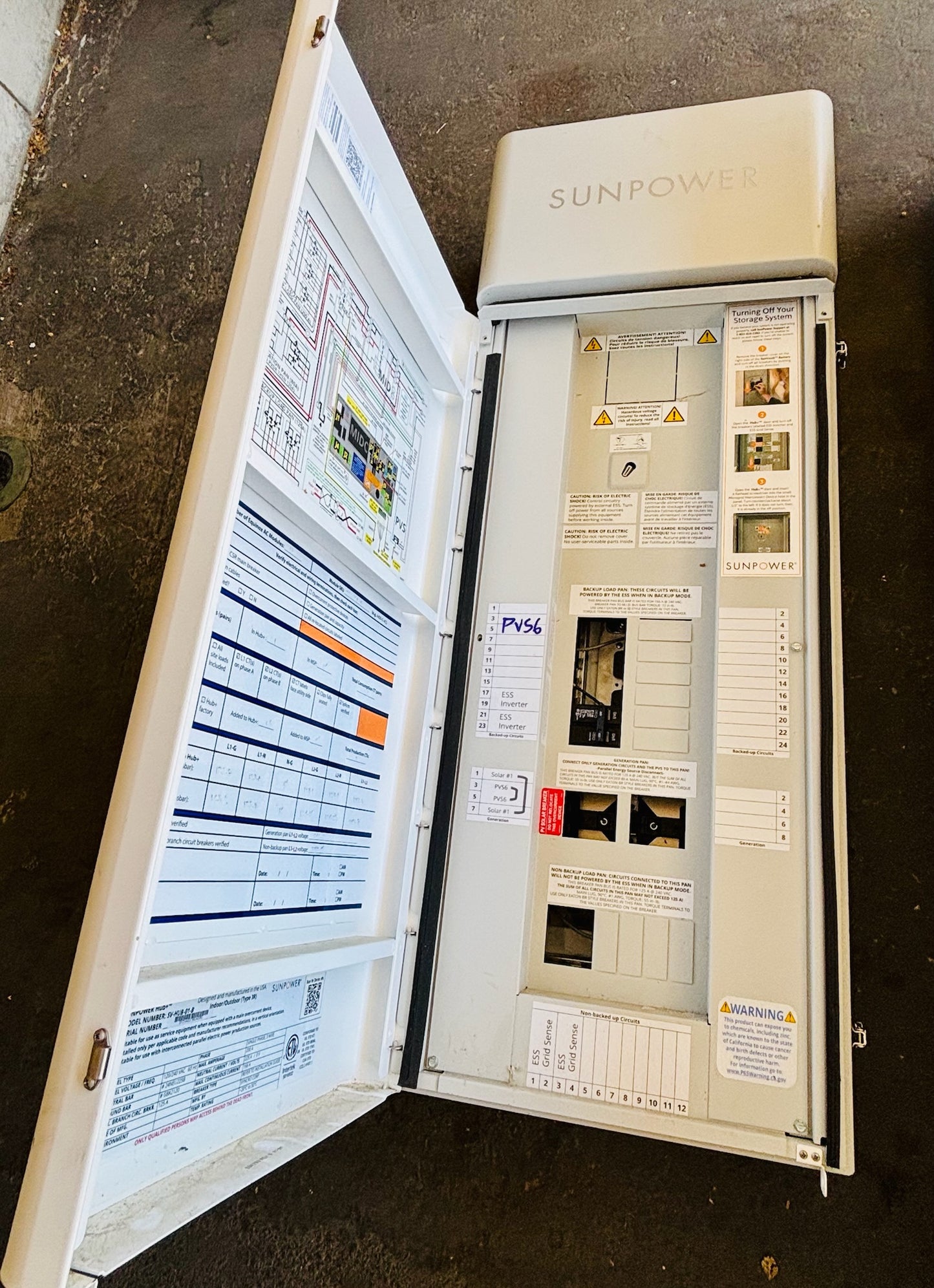 Pre-Owned SunPower SunVault Storage System PVS6, SV-HUB-01-B, SPWR-M0012