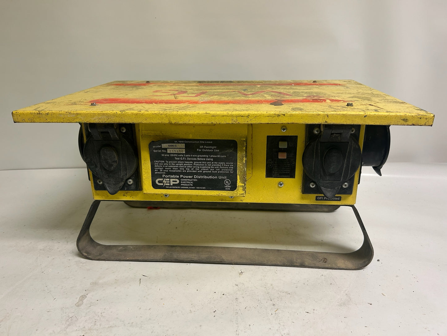 CEP 6506-G Construction Electrical Products 50-Amp Single Phase Portable Power Distribution Box