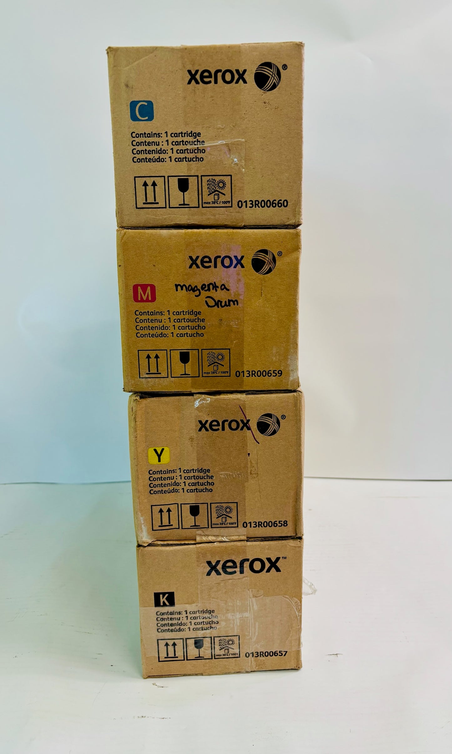 4 Genuine Xerox WorkCentre 7120, 7125 CMYK Drum Unit 013R00657,58,59,60