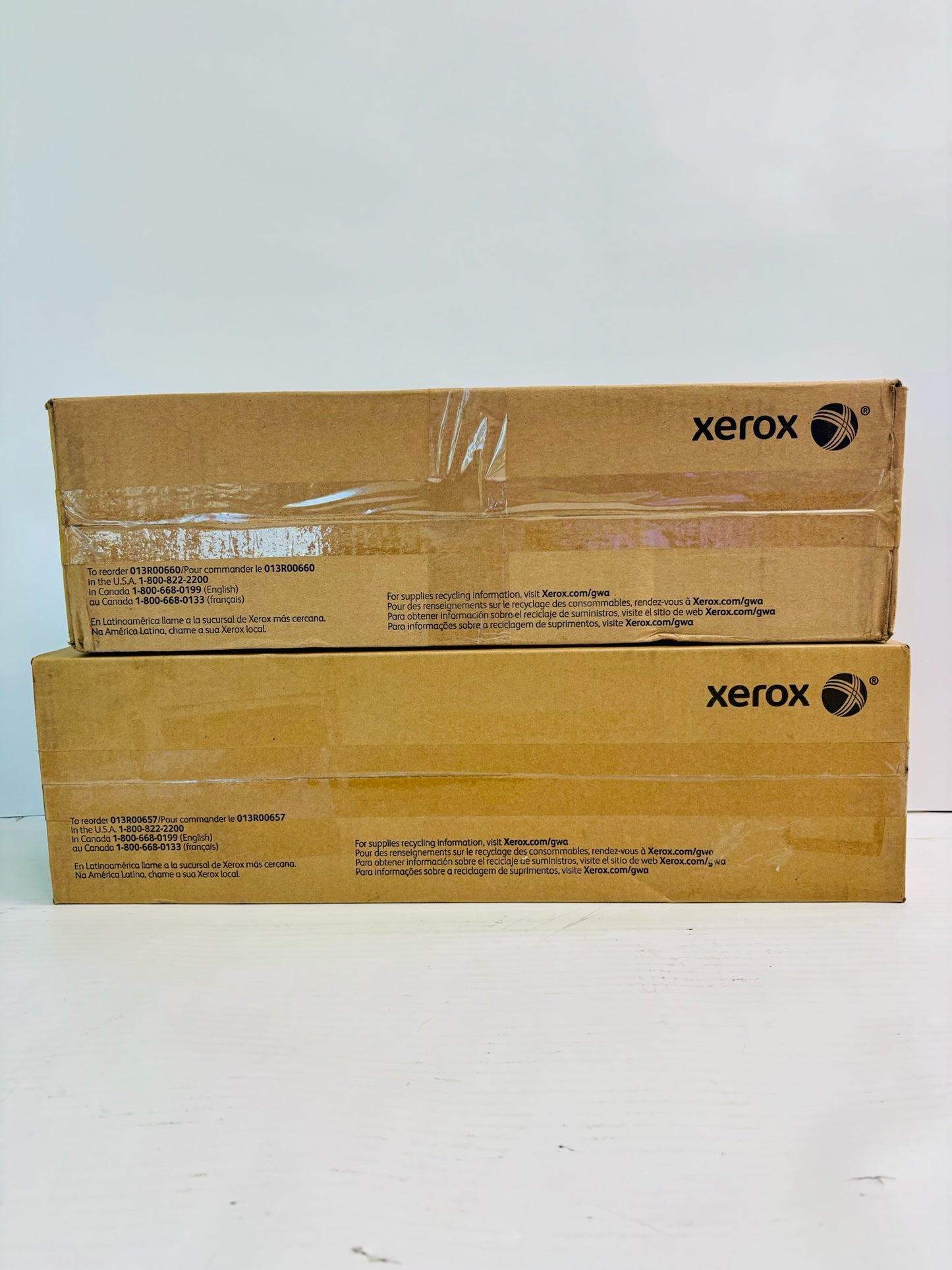 2 Genuine Xerox WorkCentre 7120, 7125 Cyan & Black Drum Unit 013R00657, 013R00660