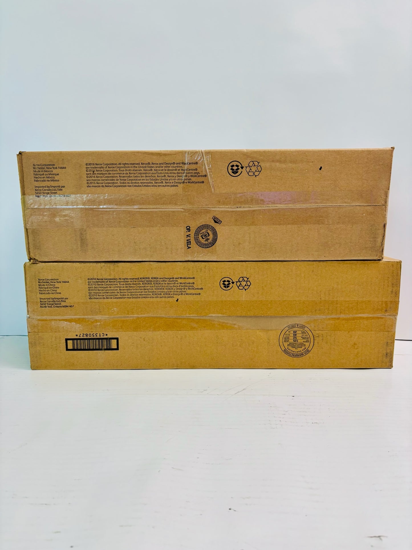 2 Genuine Xerox WorkCentre 7120, 7125 Cyan & Black Drum Unit 013R00657, 013R00660