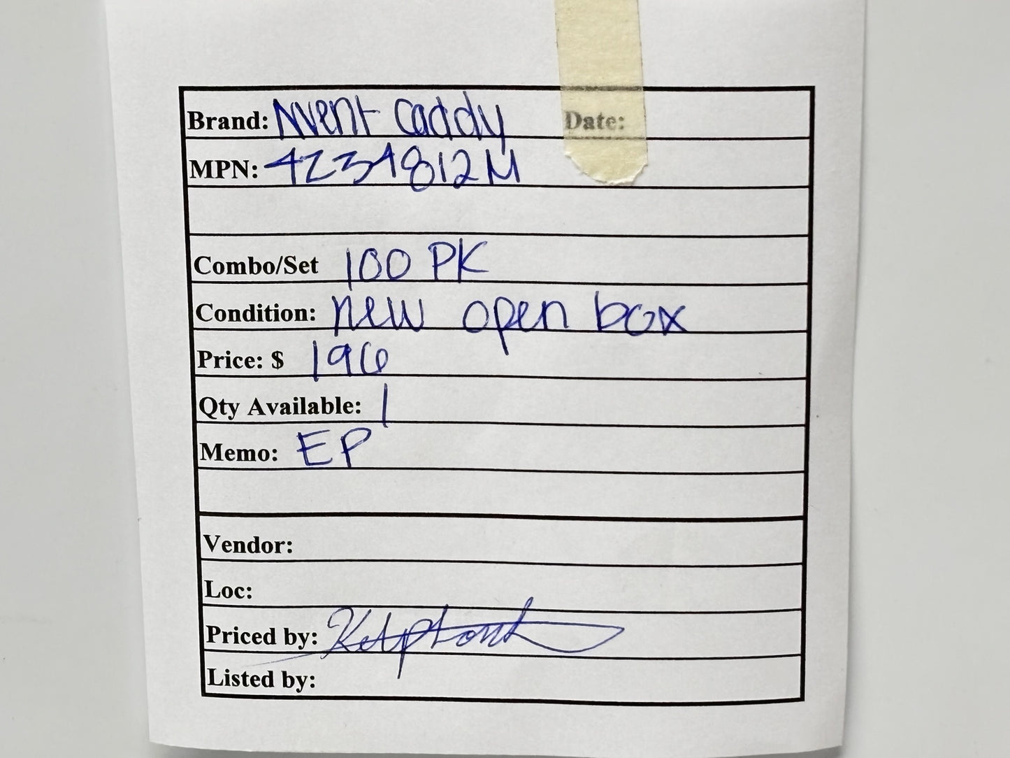 100PK nVent CADDY 4Z34812M Snap-Close Conduit Clip