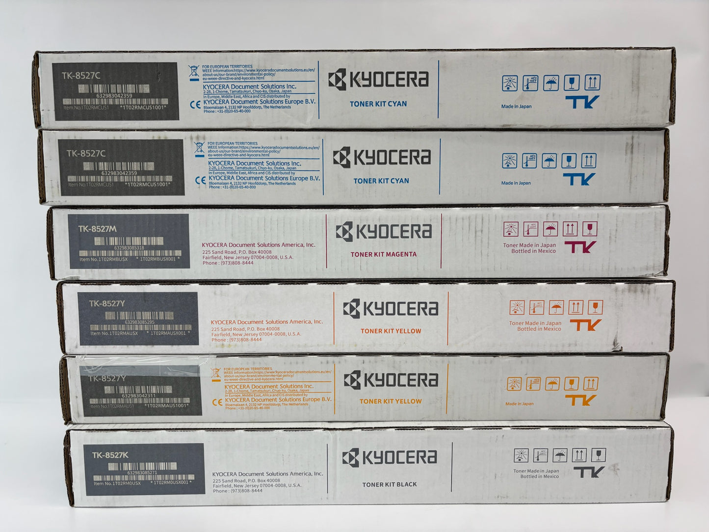6 Genuine Kyocera TASKalfa 3552ci,3553ci,4052ci,4053ci  CCMYYK Toners TK-8527